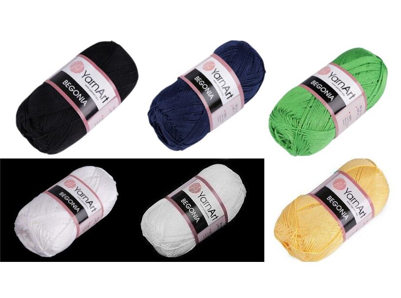 Bavlnená pletacia priadza Begonia (50g)