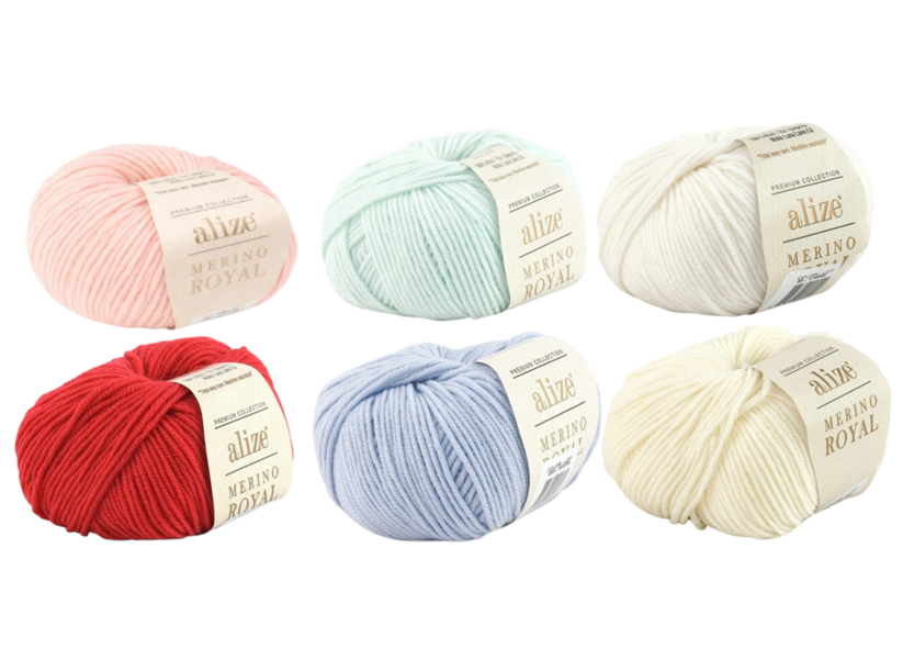 Pletací příze Alize Merino Royal (50g)