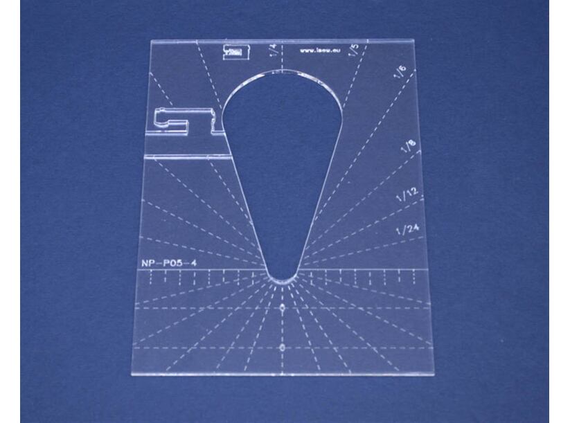 Quiltovacie pravítko kvapka NP-P05-4 - 4 palcové