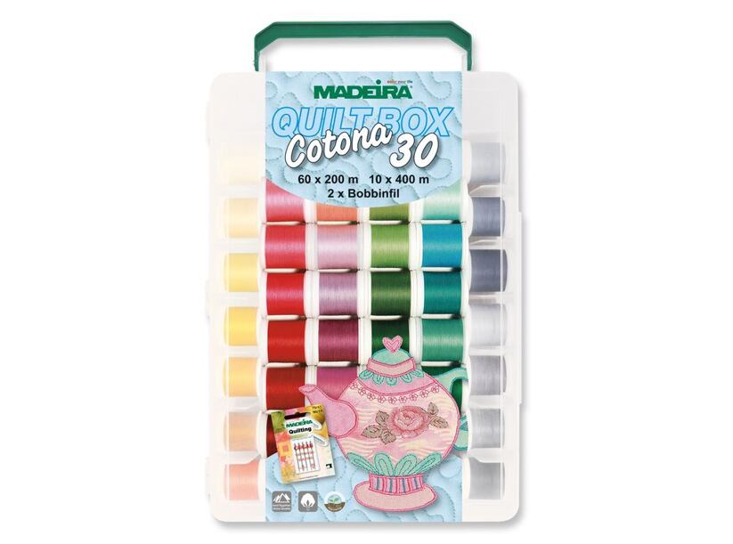 Vyšívacie a quiltovacie nite Madeira Quilt box Cotona 30 (60x200m+10x400m)