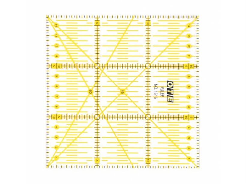 Rastrové pravítko OLFA - OTE 15x15cm