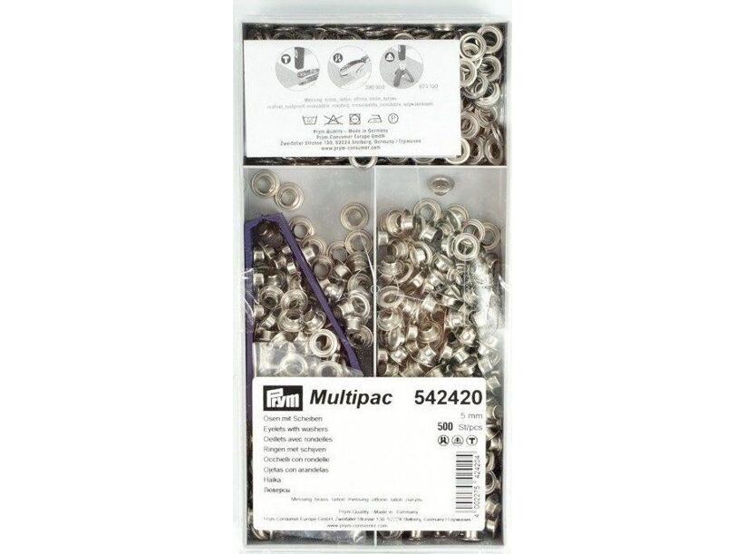 Priechodky 5mm s podložkou nikel (500ks) - PRYM