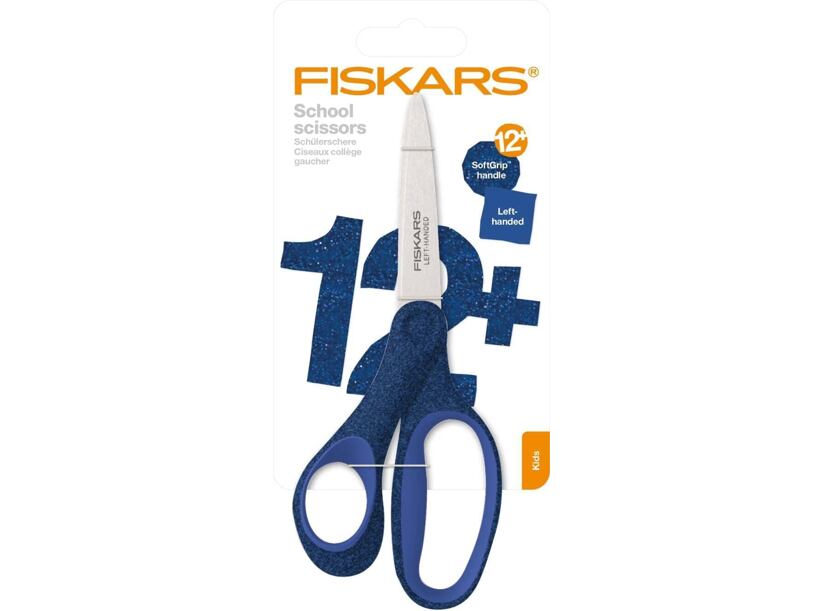 Školské nožnice pre ľavákov trblietavé (12+) 18cm FISKARS