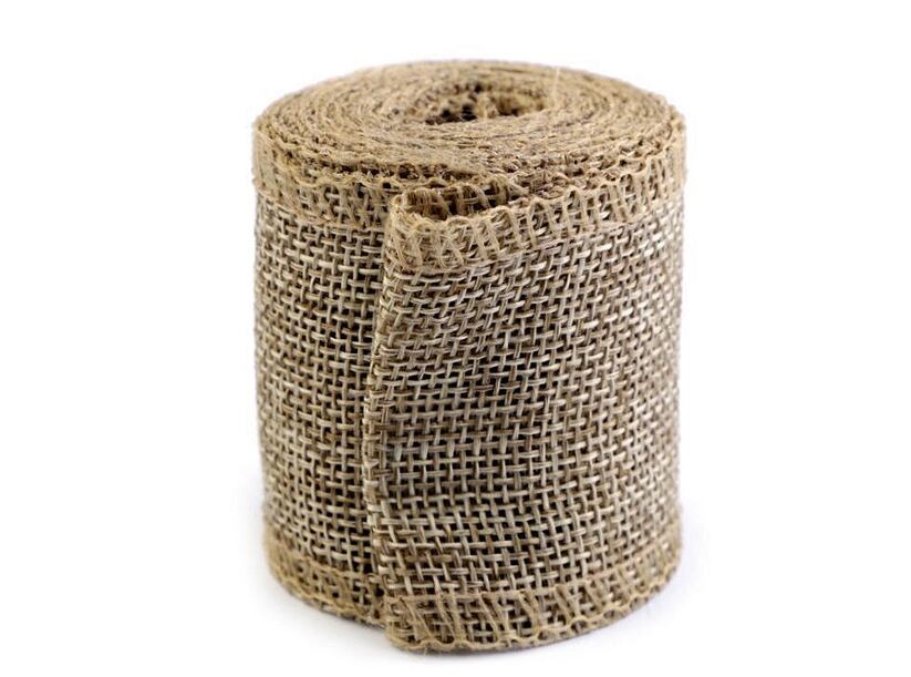 Stuha imitácia juty (5cmx2m) - režná