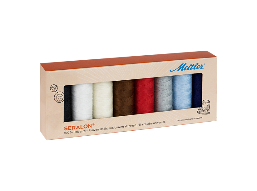 Súprava šijacích nití PES - SERALON 100 METTLER (8x200m)