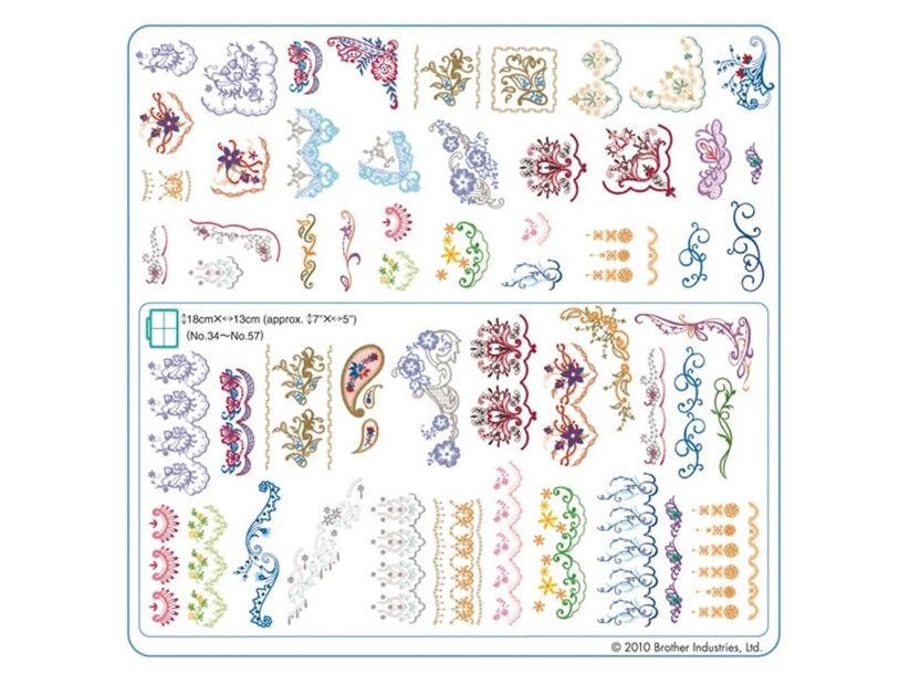 Vyšívacie vzory Brother č. 2 USB - Orientálne bordúry