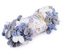 Pletacia priadza Alize Puffy color (100 g) - modrá jemná