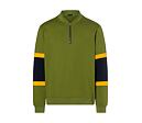 Strih Burda zelený 5744 - pánska mikina so stojačikom, polo tričko na zips