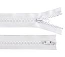 Zip kostěný dělitelný 5mm - dvoucestný - bílá