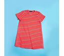 Strih Burda červený 9229 - detské tričkoové šaty, tričko pre dievčatá a chlapcov