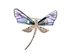 Brošňa vážka/motýľ s brúsenými kamienkami