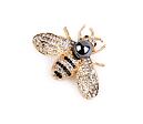 Brošňa včela s kamienkami a perlou