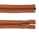 Zips plastový špirálový deliteľný 6 mm dĺžka 60 cm - hnedá 44