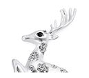 Brošňa strieborný jelínek