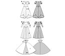 Strih Burda žltý 2480 - detský kostým šaty pre princeznú, Snehulienka