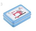 Plechová krabička na šitie - č.3 nebeská modrá