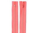 Zip kovový nedeliteľný 4mm dĺžka 16cm - lososová