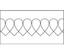 Quiltovacie pravítko bordúra srdca NP5-S2