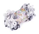 Pletacia priadza Alize Puffy color (100 g) - šedá