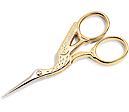 Vyšívacie nožnice bocian (9cm) - zlaté - PRYM