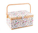 Kazeta - košík na šijacie potreby - krajčírsky motív
